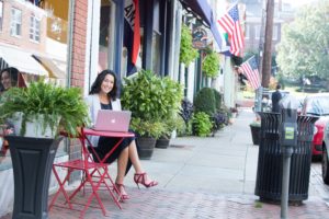 Photo of Rachel Frentsos in downtown Annapolis